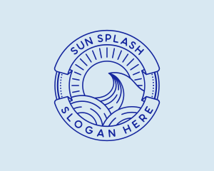 Beachwear - Coastal Wave Travel logo design