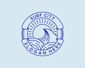 Coastal Wave Travel logo design