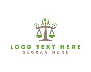 Vegetarian - Tree Nature Scale logo design