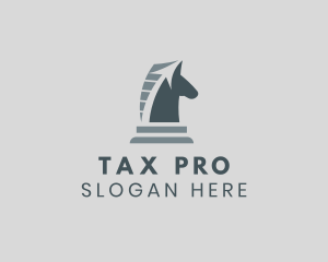 Taxation - Arrow Horse Chess Trading logo design