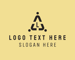 Lettermark - People Warning Dots logo design