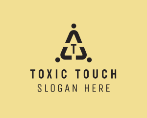 Toxic - People Warning Dots logo design