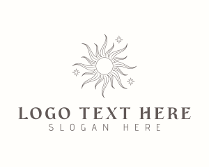 Linear - Sun Star Astrology logo design