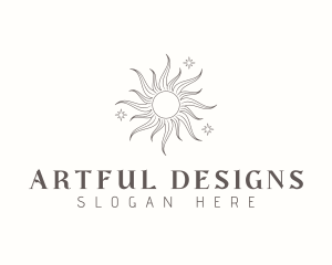 Sun Star Astrology logo design