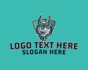 League - Wild Alpha Wolf logo design