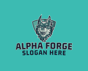 Wild Alpha Wolf logo design