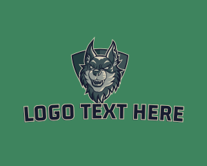 Wolf - Tough Wolf Shield logo design