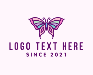 Moth - Pastel Butterfly Insect logo design