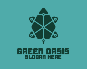 Digital Green Turtle logo design