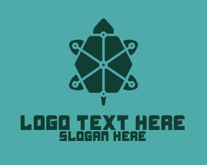 Geometric Shapes - Digital Green Turtle logo design