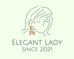 Beauty Lady Earring logo design