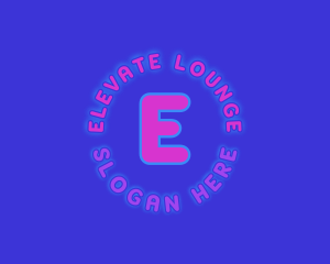 Lounge - Neon Lights Club Lounge logo design