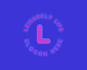 Neon Lights Club Lounge logo design