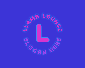 Neon Lights Club Lounge logo design