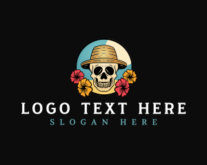 Skeleton - Skeleton Summer Beach logo design