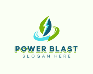 Electric Leaf Bolt logo design