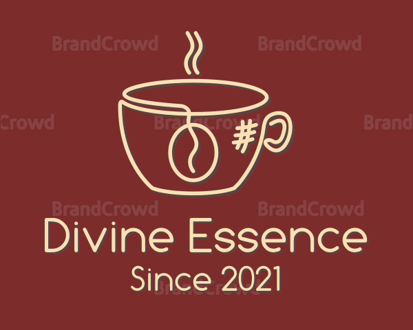 Coffee Cup Monoline Logo