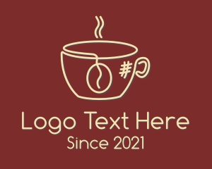 Hot Drinks - Coffee Cup Monoline logo design