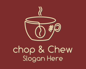 Coffee Cup Monoline Logo