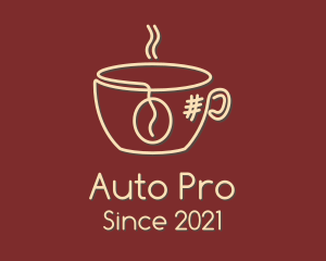 Americano - Coffee Cup Monoline logo design