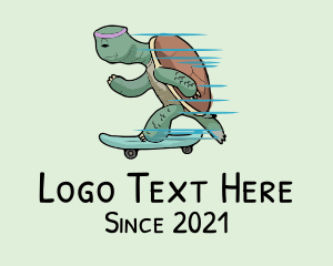 Tortoise - Fast Turtle Skateboard logo design