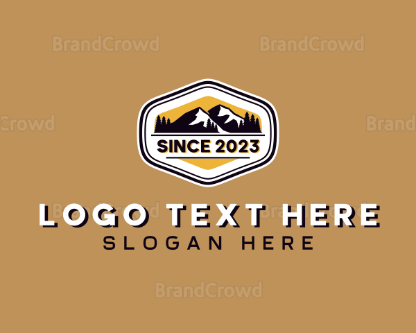 Outdoor Mountain Trekking Logo