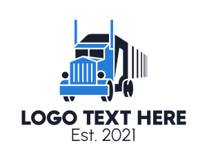 Fast - Truck Courier Distribution logo design