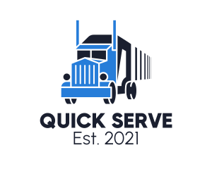 Truck Courier Distribution logo design