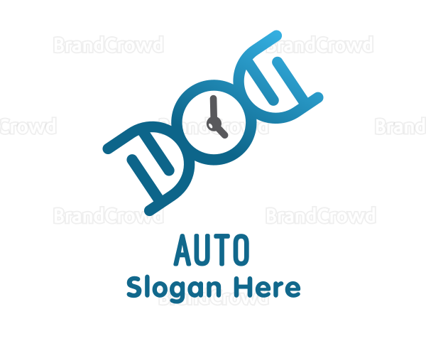 Gradient DNA Clock Logo