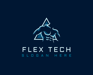 Flex - Man Muscle Body logo design