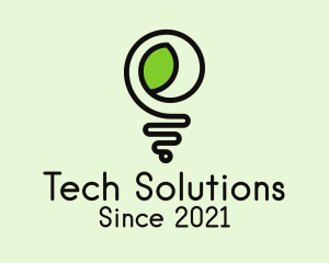 Renewable Energy - Eco Electric Lightbulb logo design