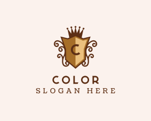 Golden - Royal Medieval Crown logo design