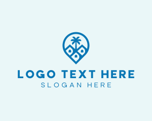 Beach House - Beach House Pin Location logo design