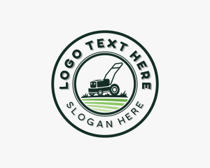 Landscaping Lawn Mower Logo