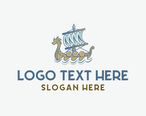 Ship - Viking Sail Voyage logo design