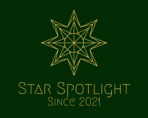 Minimalist Gold Star  logo design