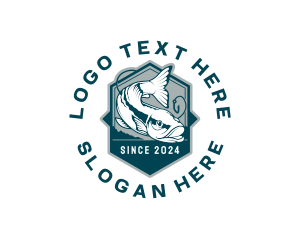 Coast - Fishing Hook Fishery logo design