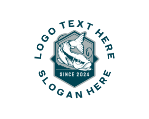 Ocean - Fishing Hook Fishery logo design