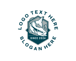 Fishing Hook Fishery Logo