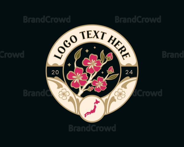 Japan Cherry Blossom Logo