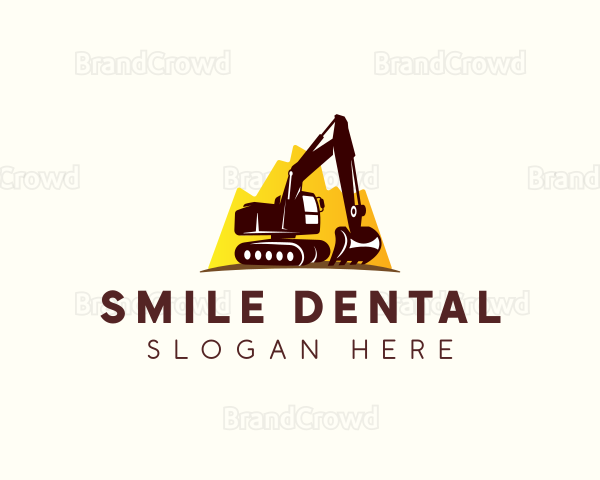 Excavator Digger Heavy Equipment Logo