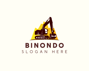 Quarry - Excavator Digger Heavy Equipment logo design