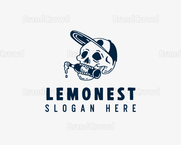 Beer Bottle Skull Logo