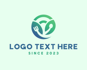 Vegetable - Spoon Fork Vegan Dining logo design