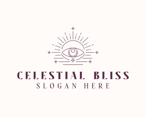 Boho Eye Celestial logo design