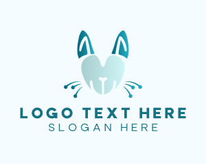 Animal Shelter - Blue Cat Letter M logo design