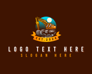 Heavy Duty - Industrial Backhoe Construction logo design