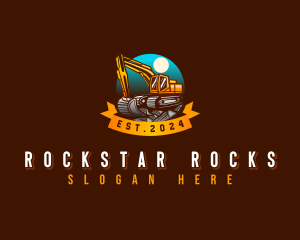 Rocks - Industrial Backhoe Construction logo design