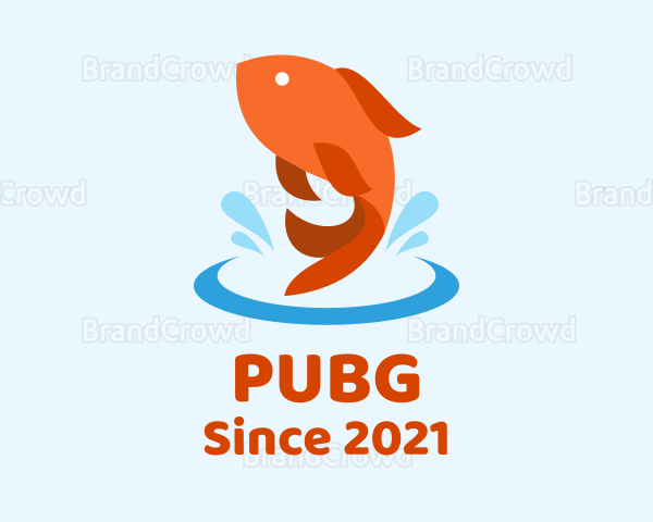 Goldfish Water Pond Logo