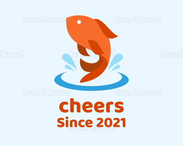 Goldfish Water Pond Logo